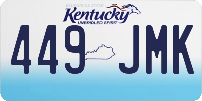 KY license plate 449JMK