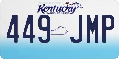 KY license plate 449JMP