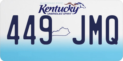 KY license plate 449JMQ