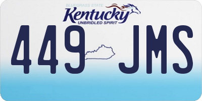 KY license plate 449JMS