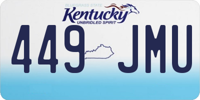 KY license plate 449JMU