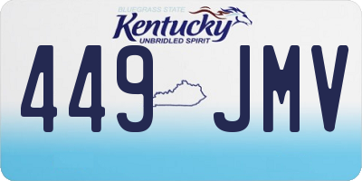 KY license plate 449JMV