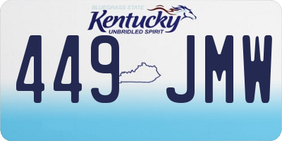 KY license plate 449JMW