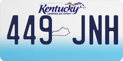 KY license plate 449JNH