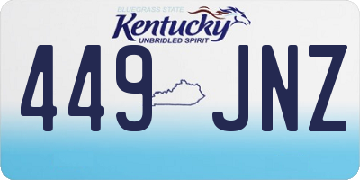 KY license plate 449JNZ