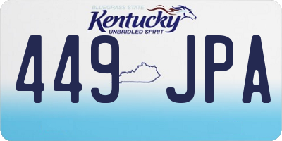 KY license plate 449JPA