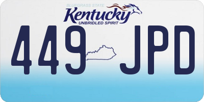 KY license plate 449JPD
