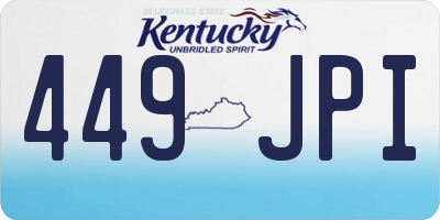 KY license plate 449JPI