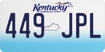 KY license plate 449JPL