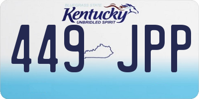 KY license plate 449JPP