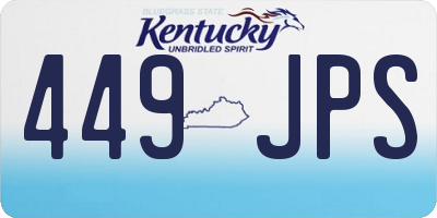 KY license plate 449JPS