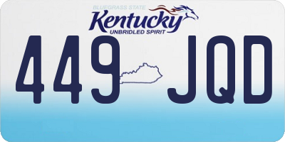 KY license plate 449JQD