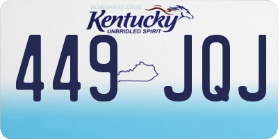 KY license plate 449JQJ