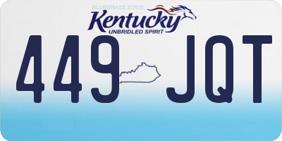 KY license plate 449JQT