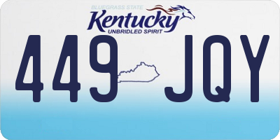 KY license plate 449JQY