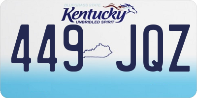 KY license plate 449JQZ