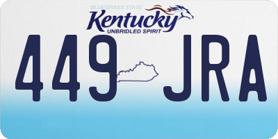 KY license plate 449JRA