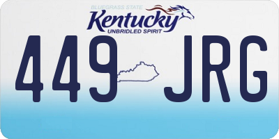 KY license plate 449JRG