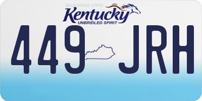KY license plate 449JRH
