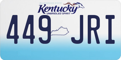 KY license plate 449JRI