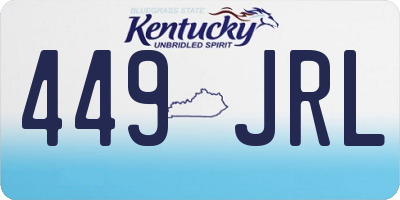 KY license plate 449JRL