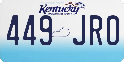 KY license plate 449JRO