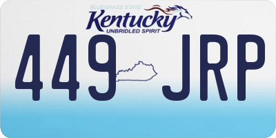 KY license plate 449JRP