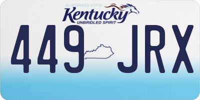 KY license plate 449JRX