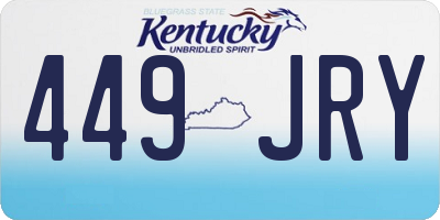 KY license plate 449JRY