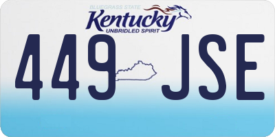 KY license plate 449JSE