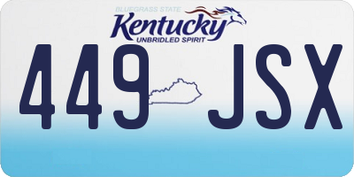 KY license plate 449JSX
