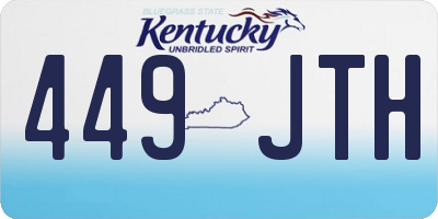 KY license plate 449JTH