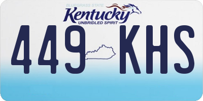 KY license plate 449KHS