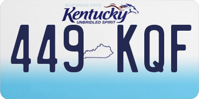 KY license plate 449KQF