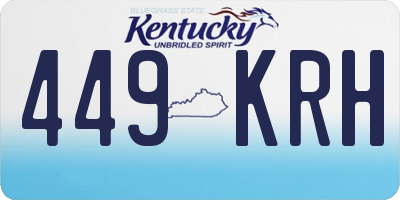 KY license plate 449KRH