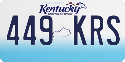 KY license plate 449KRS