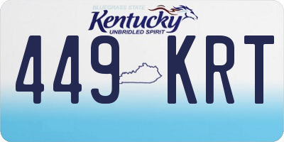 KY license plate 449KRT
