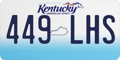 KY license plate 449LHS