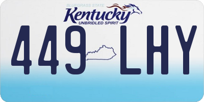 KY license plate 449LHY