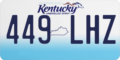 KY license plate 449LHZ