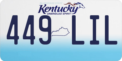 KY license plate 449LIL