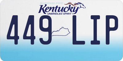 KY license plate 449LIP