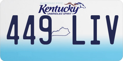 KY license plate 449LIV