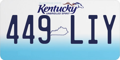 KY license plate 449LIY