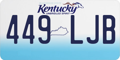 KY license plate 449LJB