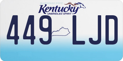 KY license plate 449LJD