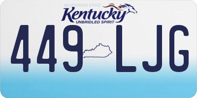 KY license plate 449LJG