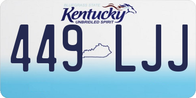 KY license plate 449LJJ