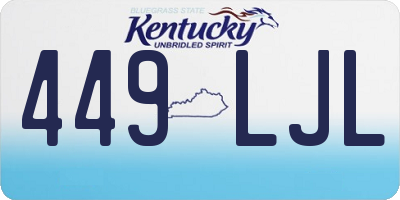 KY license plate 449LJL