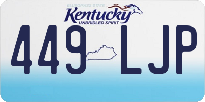 KY license plate 449LJP